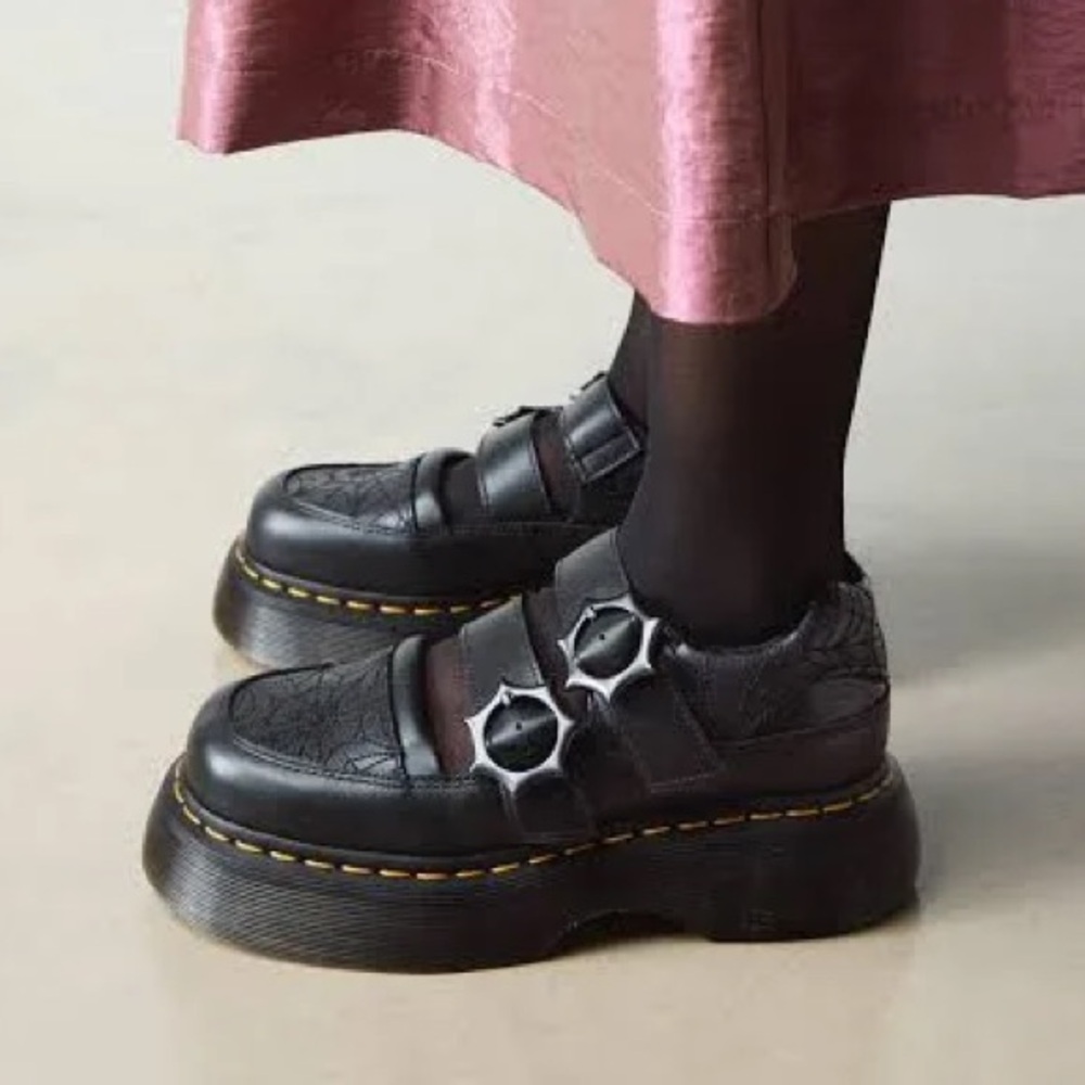 Dr. Martens Wednesday Mary Janes Nappa Lux in Black
